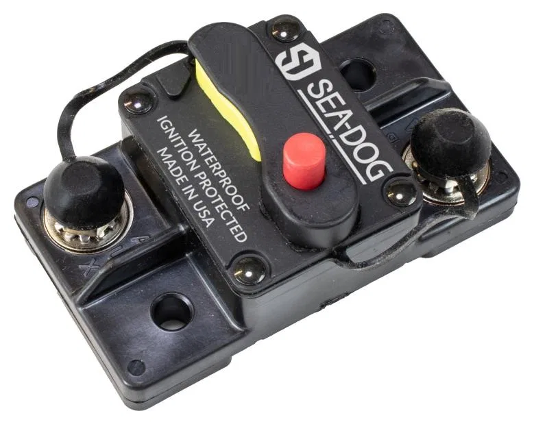 830223 – SEA DOG Circuit Breaker, SD-17 Resettable Thermal Circuit Breaker 50 Amp 48 Volt DC Manual/ Switchable Reset...